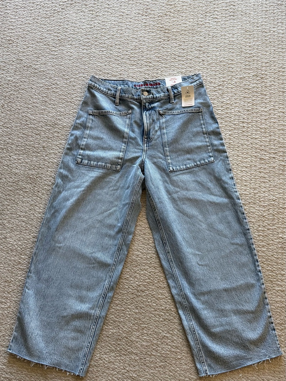 Lucky Brand Women's High Rise Wide Leg Crop Jeans, size 12